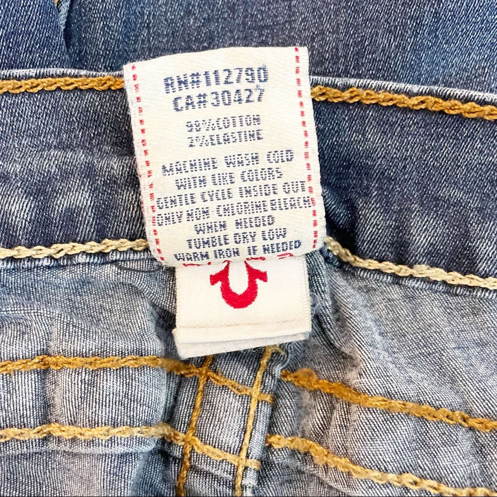 True Religion Women's Casey Super Skinny Jeans Medium Wash Size 32 - Picture 15 of 15